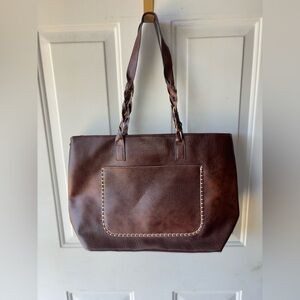 Julia Kays brown vegan leather tote